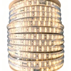 SMD 5050  LED RGB strip light AC220V/110V  144LEDs 15mm PCB board  IP65 Waterproof 3Row 1meter/cut  Wires Used for decoration house /wedding